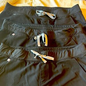 Figs Technical Collection Zamora Black Scrub Pants bundle of 3. Size Regular XL